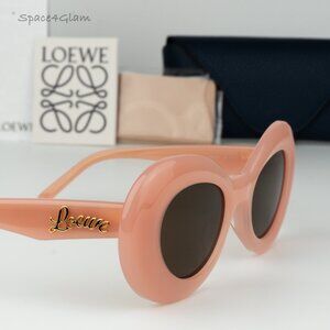 Loewe Women Sunglasses LW40112| 72E Light Pink Brown Butterfly BRAND NEW